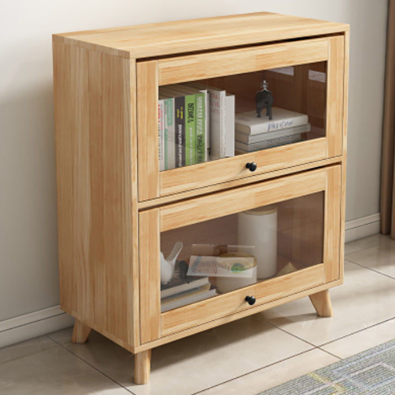 Contemporary Wooden Bookcase Vertical Closed Back Bookshelf for Home Office