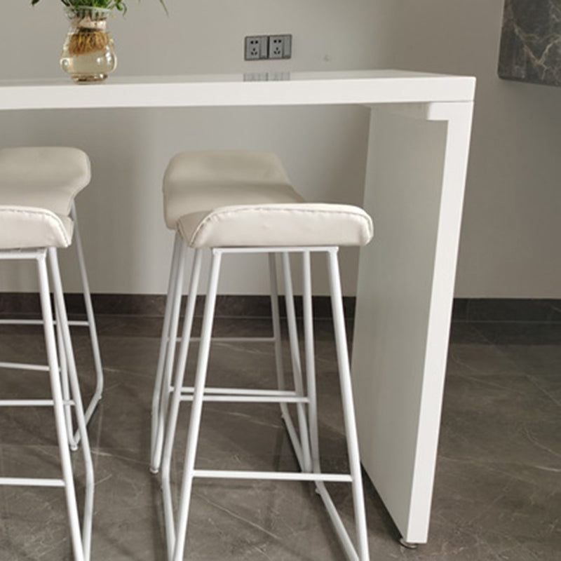 Wood Top and Wood Pedestal Dining Table Contemporary Bar Table for Island