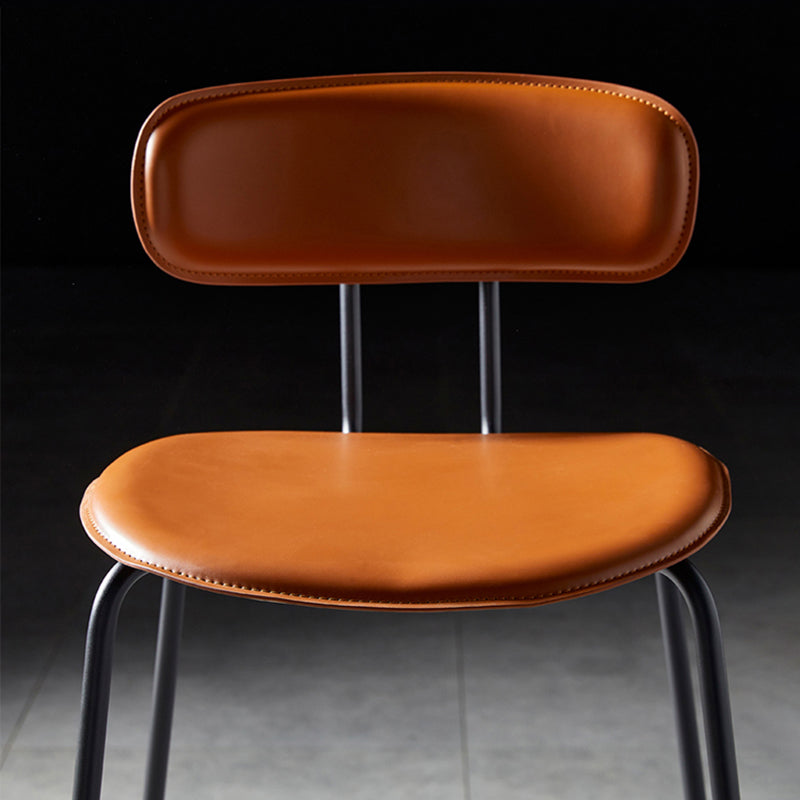 Nordic Style Leather Seat Backrest Bar Chair Front Desk High Chair