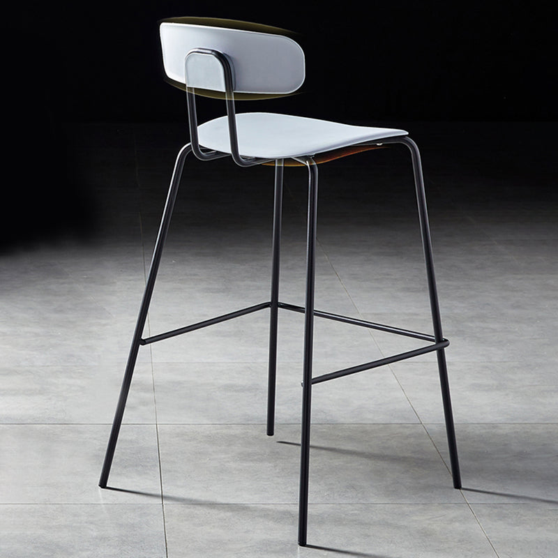 Nordic Style Leather Seat Backrest Bar Chair Front Desk High Chair