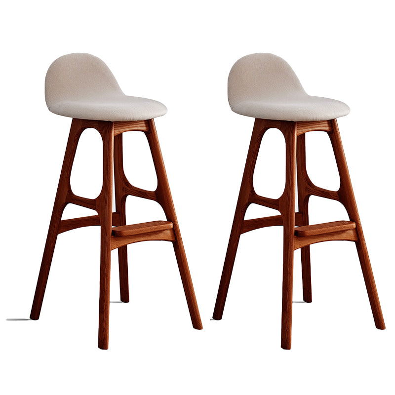 Scandinavian Style Bar-stool with Wooden Legs Counter Stool for Kitchen Bar