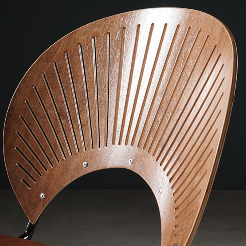 Industrial Armless Solid Wood Barstools 25-Inch Metal Bar Stool