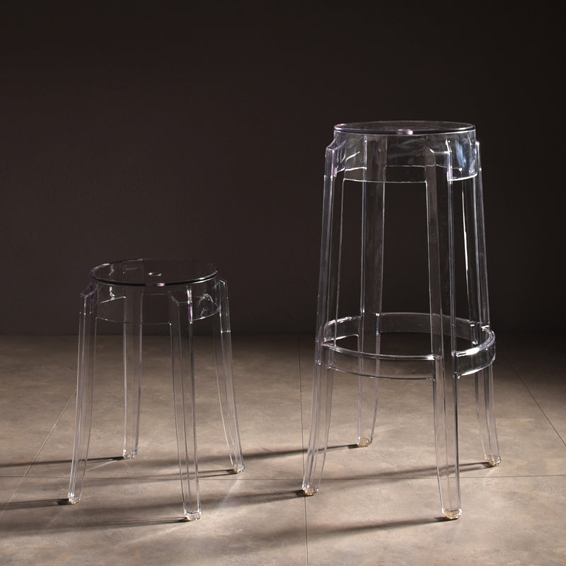 Modern Style Bar-stool Acrylic Round Counter Bar Stool for Kitchen Bar
