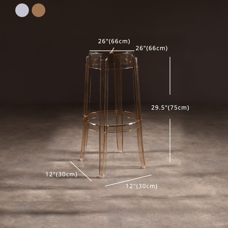 Modern Style Bar-stool Acrylic Round Counter Bar Stool for Kitchen Bar