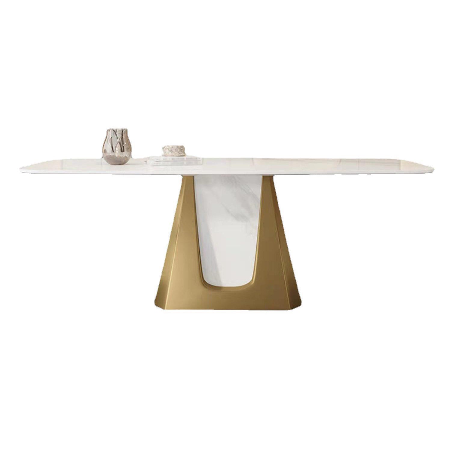 Designer Style Sintered Stone Dining Set Rectangle 1/2/3/5/7 Pieces Dining Room Table Set