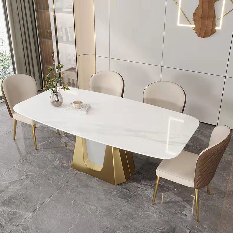 Designer Style Sintered Stone Dining Set Rectangle 1/2/3/5/7 Pieces Dining Room Table Set