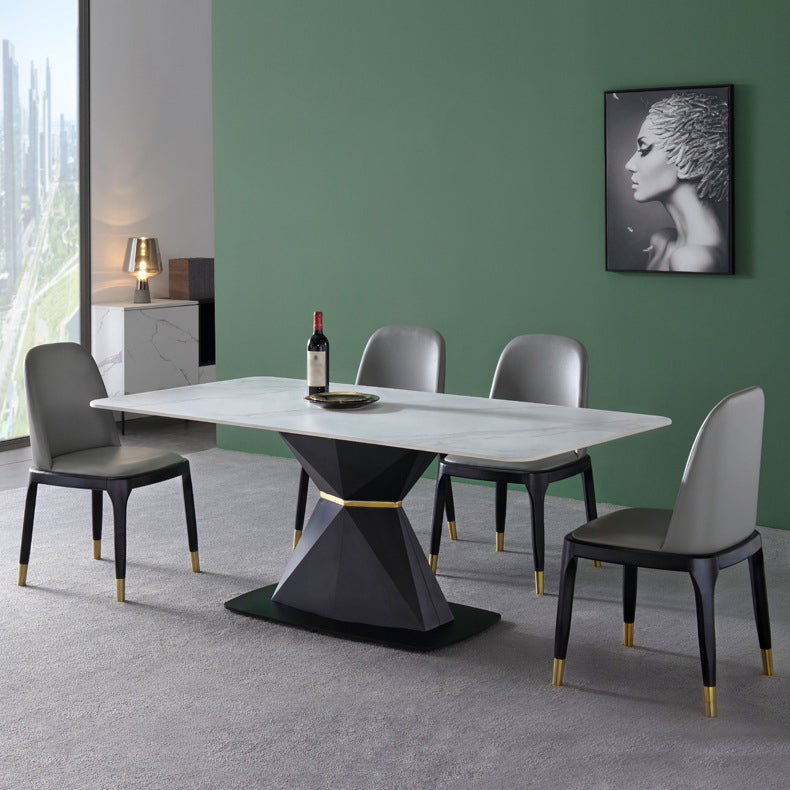 Modern Rectangle Sintered Stone Dining Table Set 1/4/5 Pieces Dining Set for Home Use