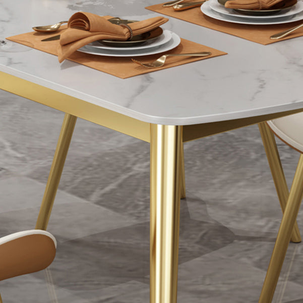 Modern Rectangle Sintered Stone Dining Table Set 1/2/5 Pieces Dining Set for Home Use