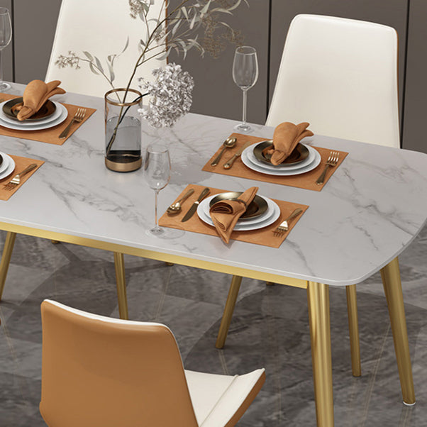 Modern Rectangle Sintered Stone Dining Table Set 1/2/5 Pieces Dining Set for Home Use