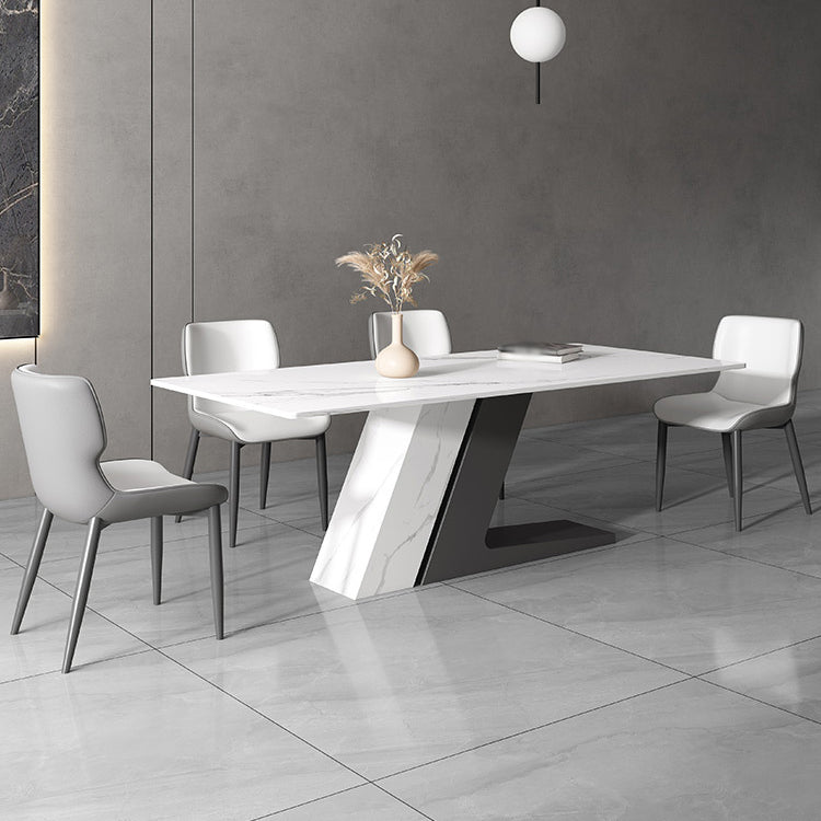 Modern Sintered Stone Top Dining Set Rectangle 1/2/5/7 Pieces Dining Table Set