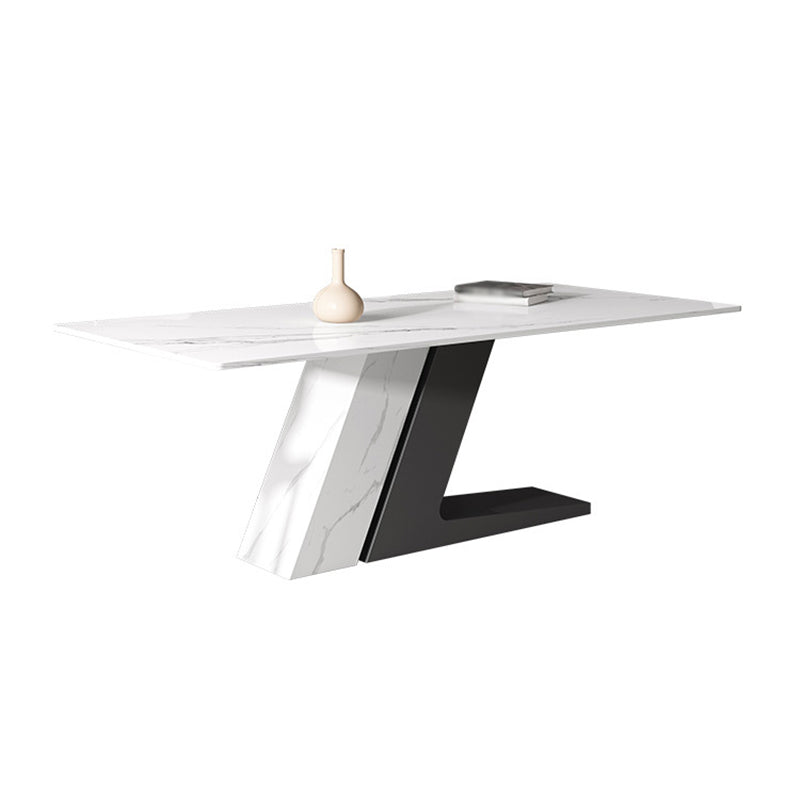 Modern Sintered Stone Top Dining Set Rectangle 1/2/5/7 Pieces Dining Table Set