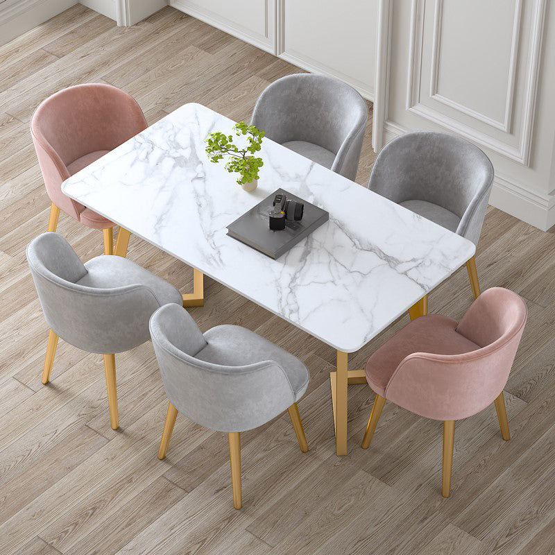 Traditional Luxury Rectangle Dining Table Stone Dining Site Table for Home