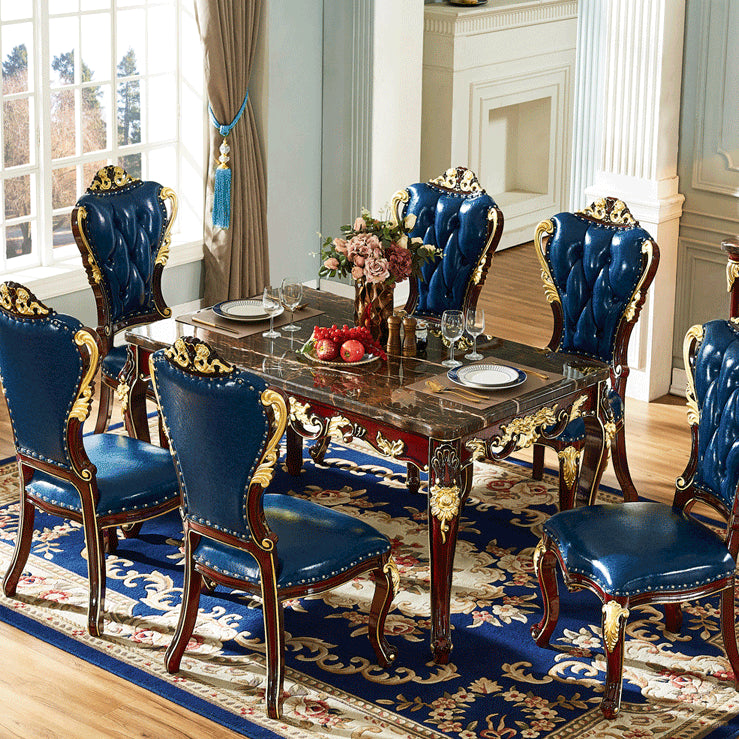 Marble Furniture Rectangle 4 Legs Dining Room Collection for Dining Room