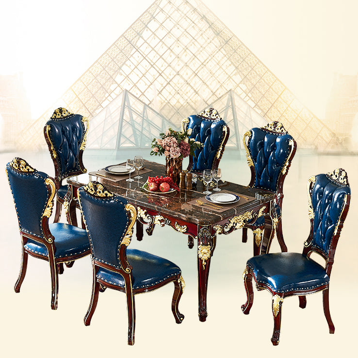 Marble Furniture Rectangle 4 Legs Dining Room Collection for Dining Room