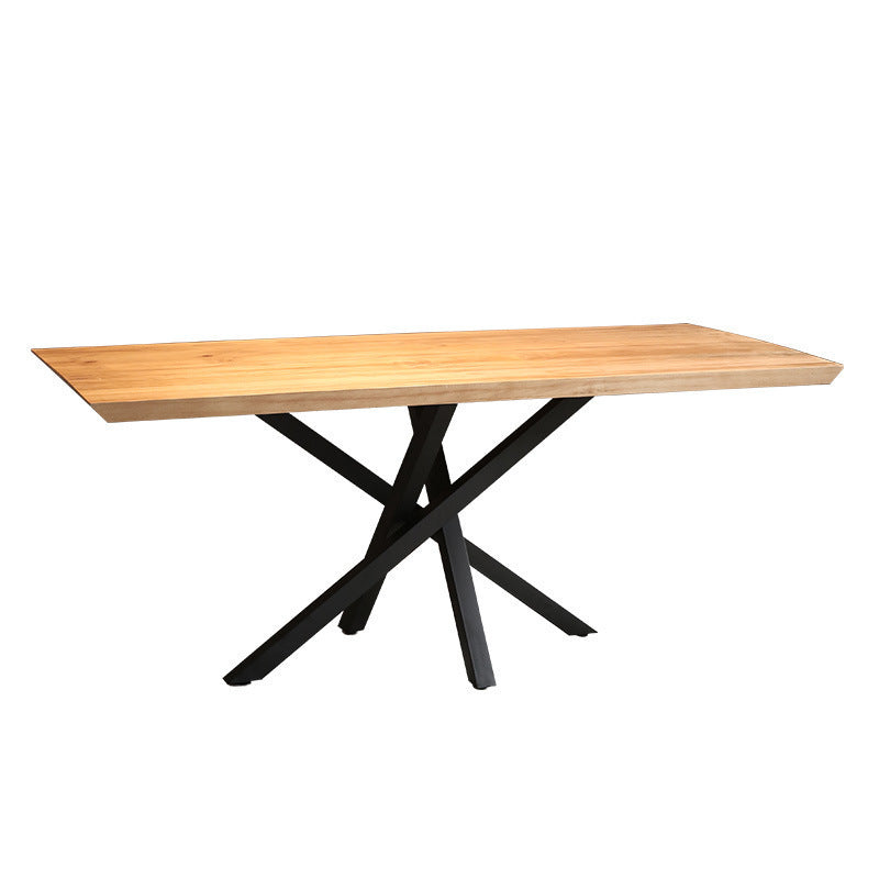 Modern Brown in Pine Dining Table Rectangle Dining Table for Kitchen