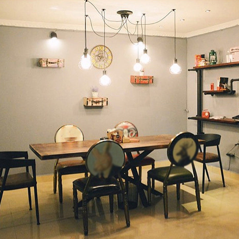 Modern Brown in Pine Dining Table Rectangle Dining Table for Kitchen