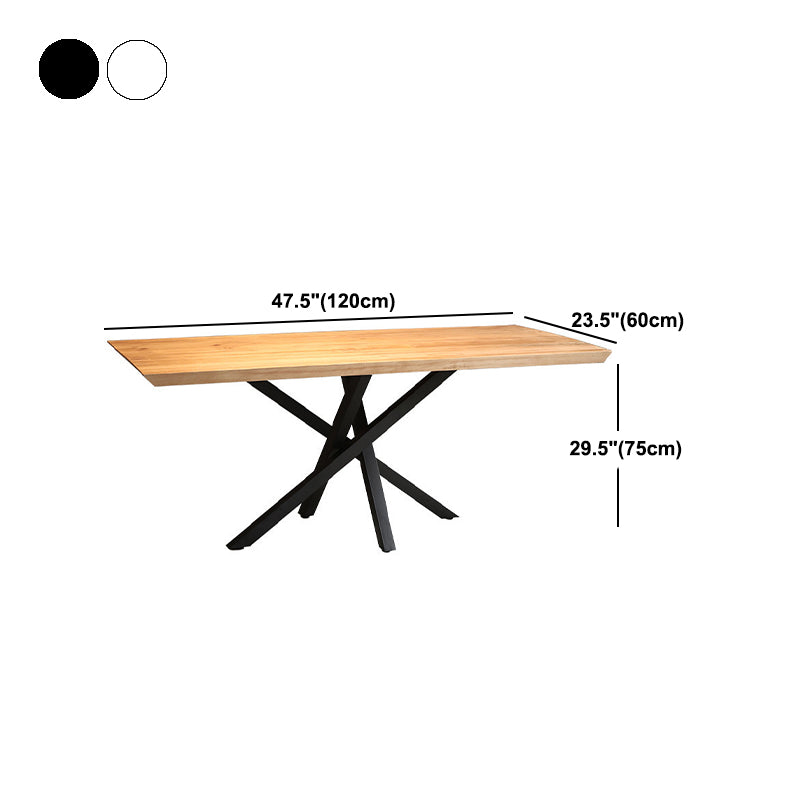 Modern Brown in Pine Dining Table Rectangle Dining Table for Kitchen