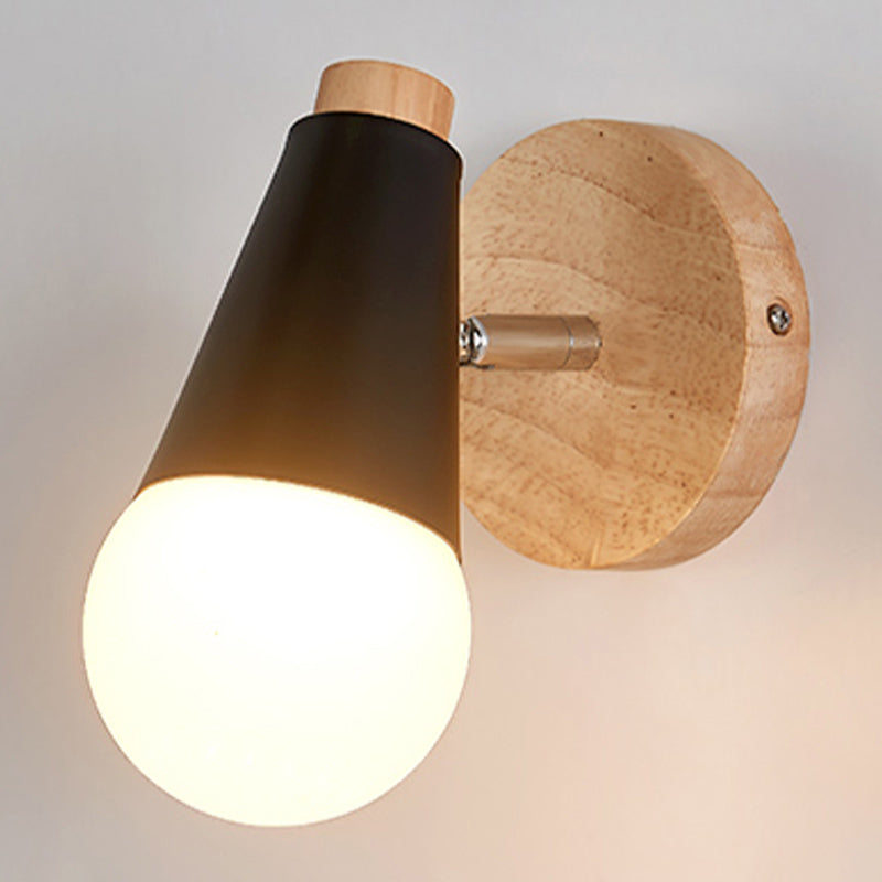 Unique Shape Wall Lighting Modern Style Metal 1 Light Sconce Lamp for Bedroom