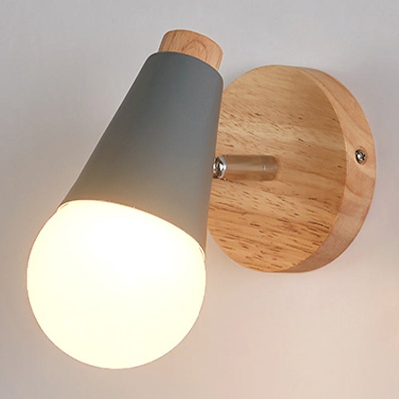 Unique Shape Wall Lighting Modern Style Metal 1 Light Sconce Lamp for Bedroom