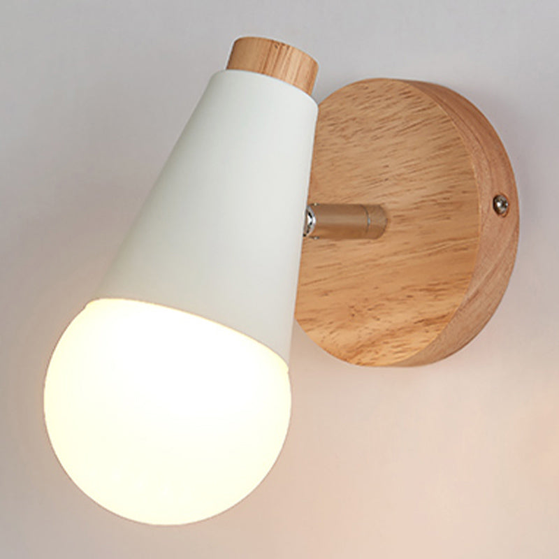 Unique Shape Wall Lighting Modern Style Metal 1 Light Sconce Lamp for Bedroom