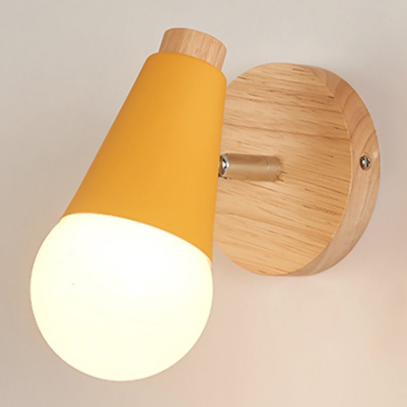 Unique Shape Wall Lighting Modern Style Metal 1 Light Sconce Lamp for Bedroom