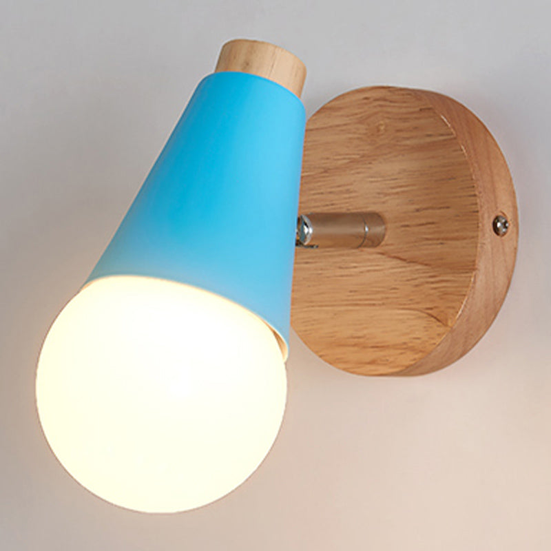 Unique Shape Wall Lighting Modern Style Metal 1 Light Sconce Lamp for Bedroom