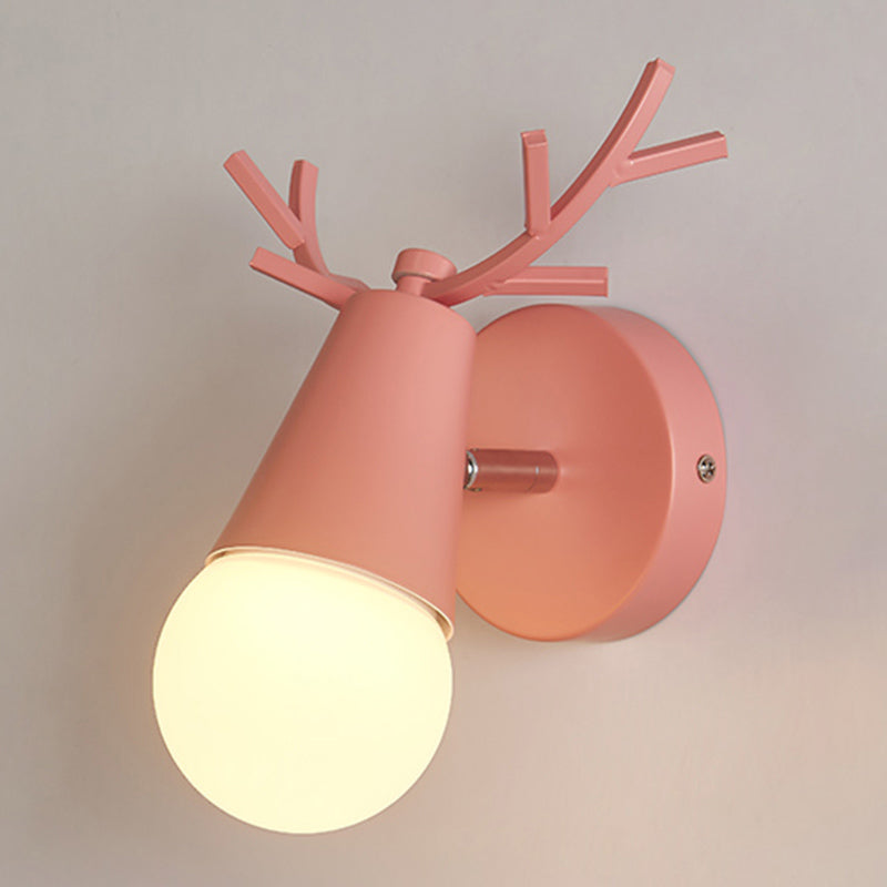 Unique Shape Wall Lighting Modern Style Metal 1 Light Sconce Lamp for Bedroom