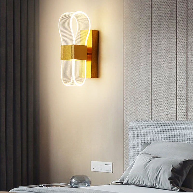 Modern Style Metal LED Wall Light Fixture Creative Wall Light Sconce for Bedroom