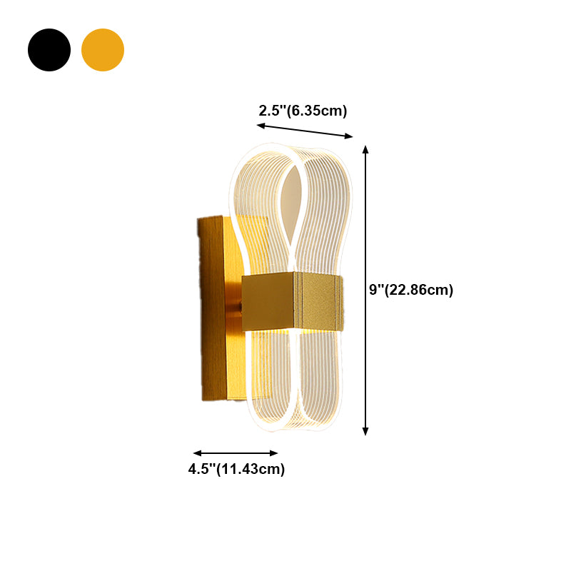 Modern Style Metal LED Wall Light Fixture Creative Wall Light Sconce for Bedroom