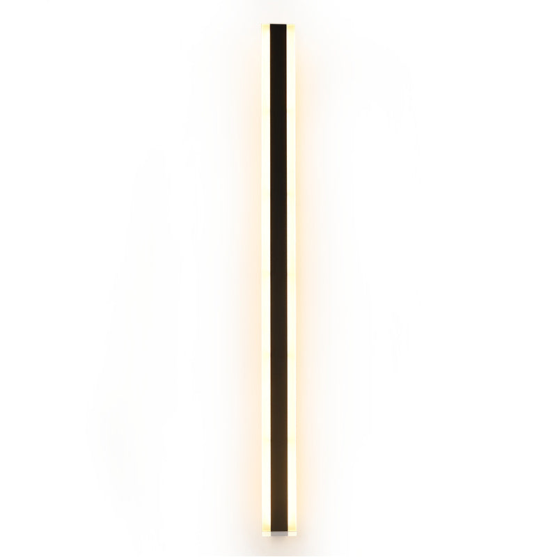 Linear Shape Metal Wall Mount Lighting Modern 1-Light Wall Mounted Light Fixture in Black