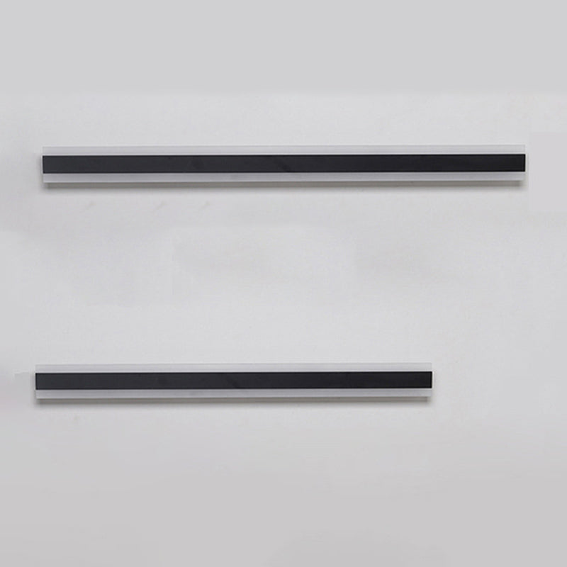 Linear Shape Metal Wall Mount Lighting Modern 1-Light Wall Mounted Light Fixture in Black