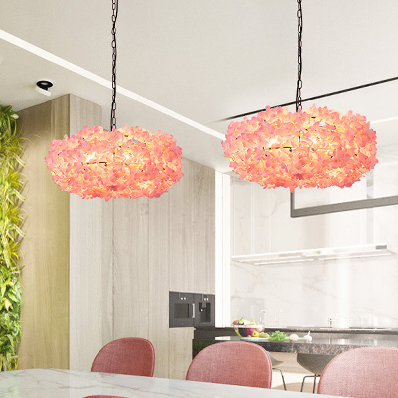 Iluminación de flores industriales 1 bombilla LED metal Luz de metal en negro para restaurante