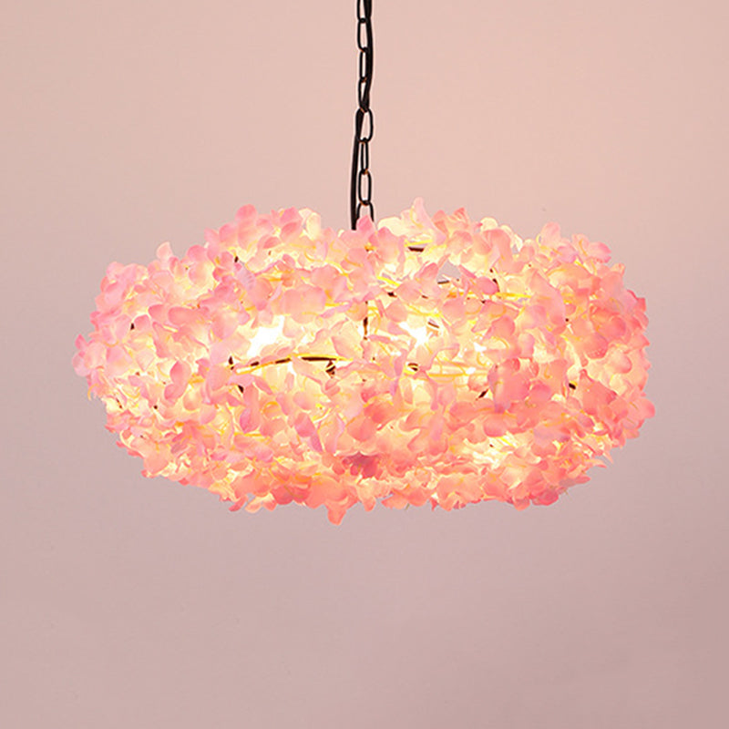 Iluminación de flores industriales 1 bombilla LED metal Luz de metal en negro para restaurante