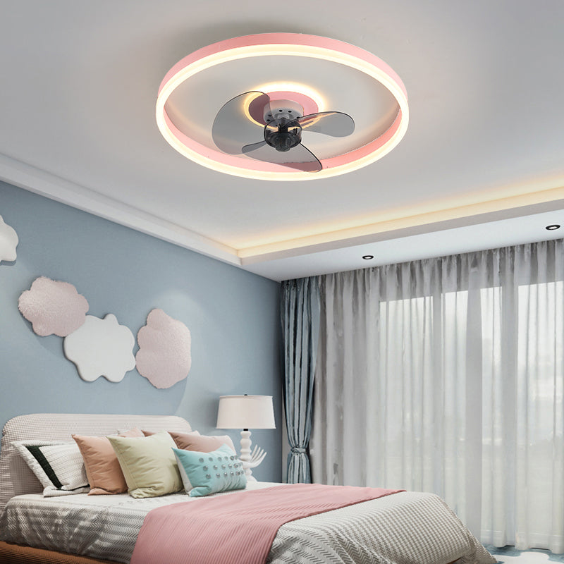 Ring Shape Metal Ceiling Fan Light Simple LED Ceiling Light Fixture