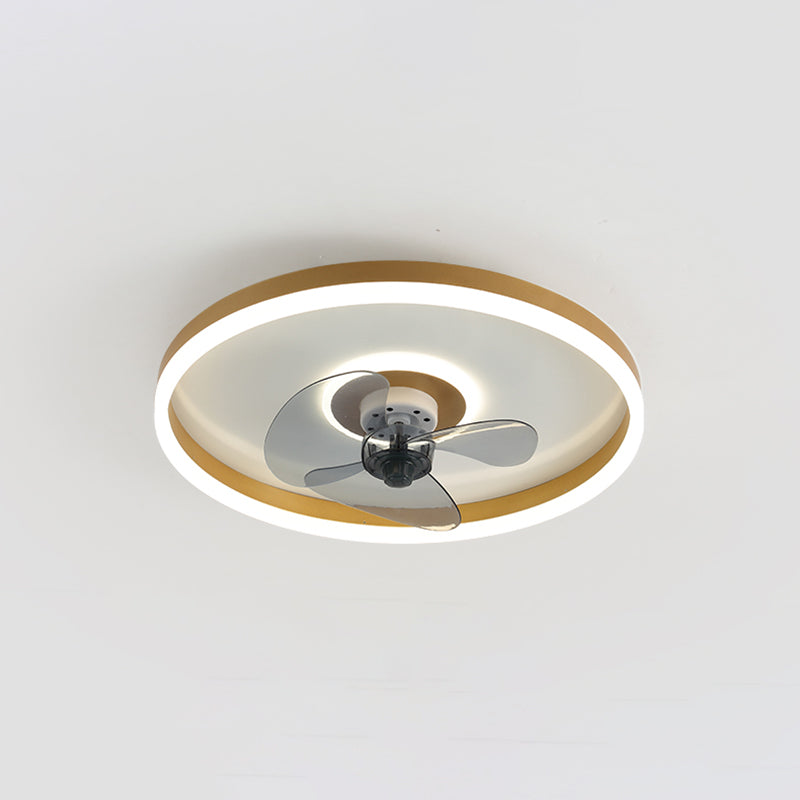 Ring Shape Metal Ceiling Fan Light Simple LED Ceiling Light Fixture