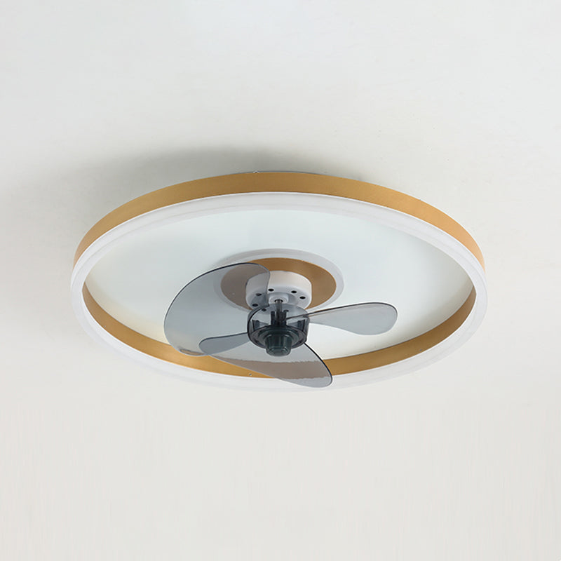 Ring Shape Metal Ceiling Fan Light Simple LED Ceiling Light Fixture