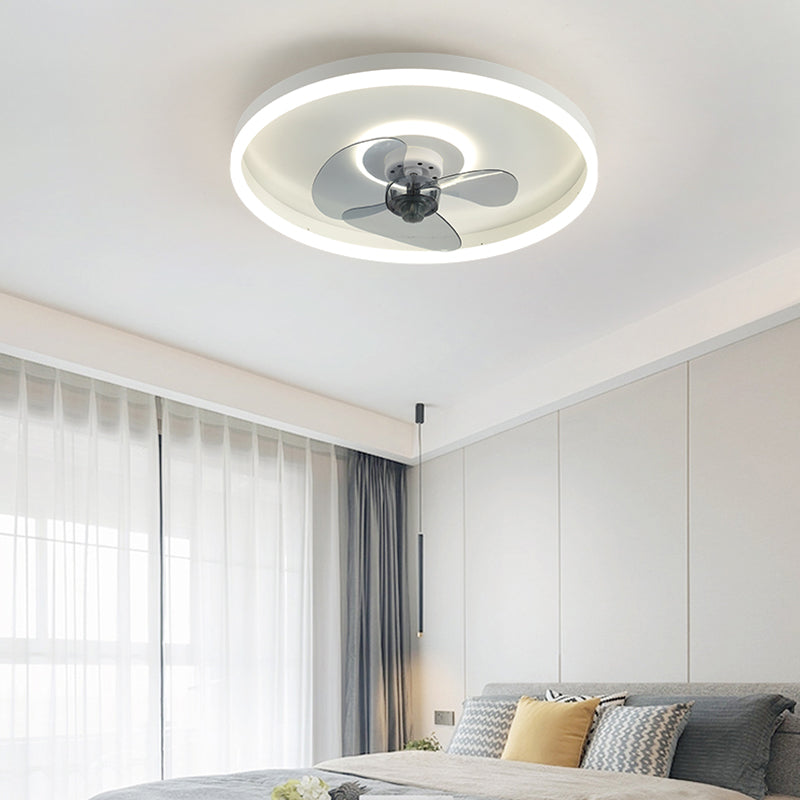 Ring Shape Metal Ceiling Fan Light Simple LED Ceiling Light Fixture