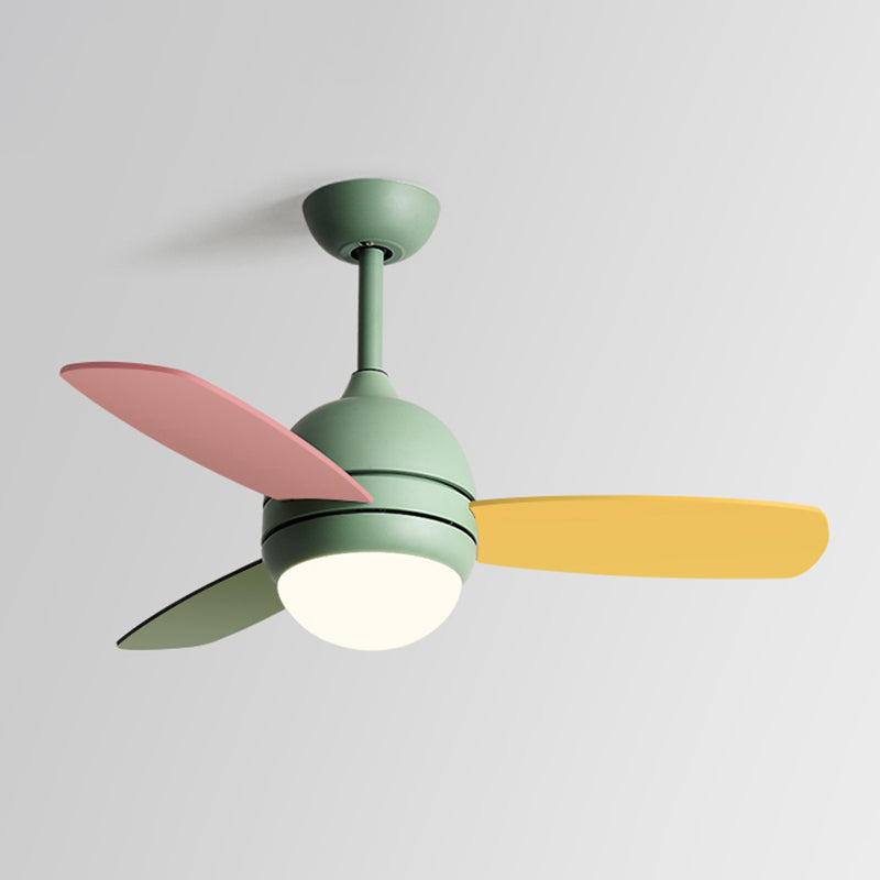 1-Light Ceiling Fan Lighting Modern Style Metal Ceiling Fan Lighting for Children's Room