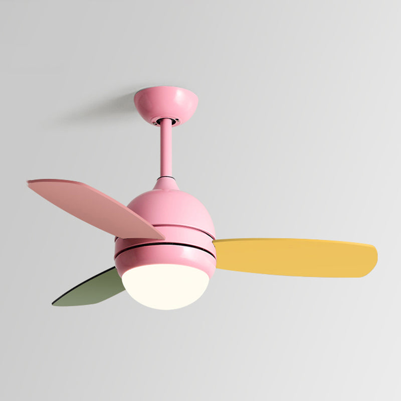 1-Light Ceiling Fan Lighting Modern Style Metal Ceiling Fan Lighting for Children's Room