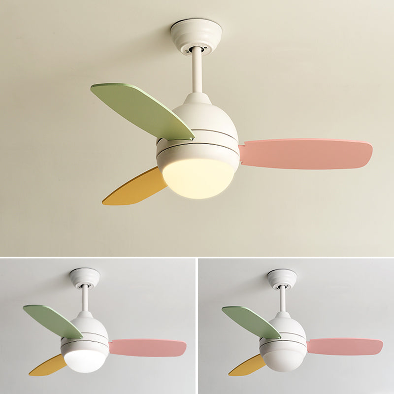 1-Light Ceiling Fan Lighting Modern Style Metal Ceiling Fan Lighting for Children's Room