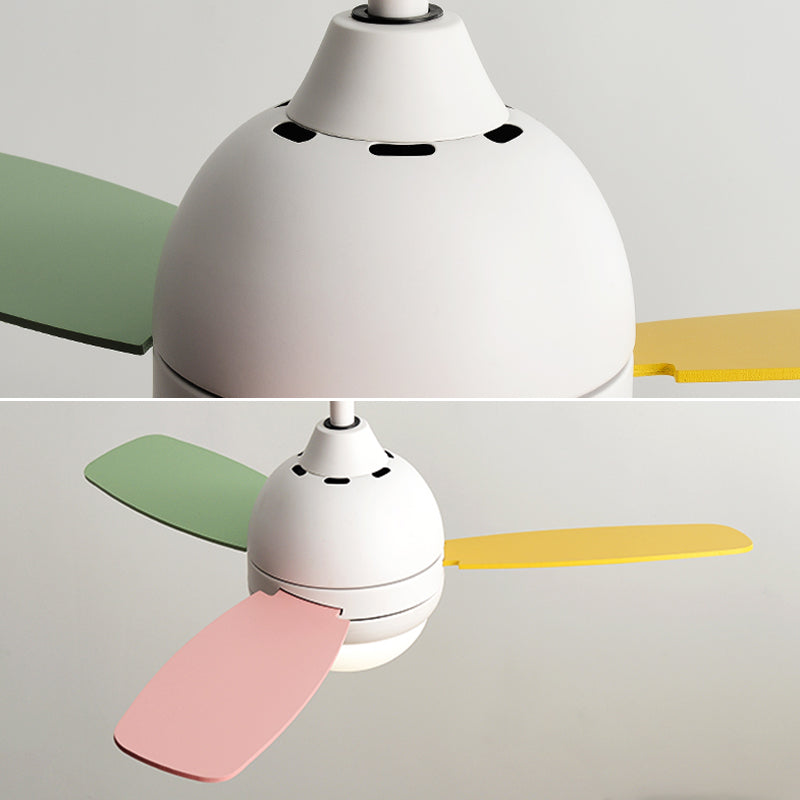 1-Light Ceiling Fan Lighting Modern Style Metal Ceiling Fan Lighting for Children's Room