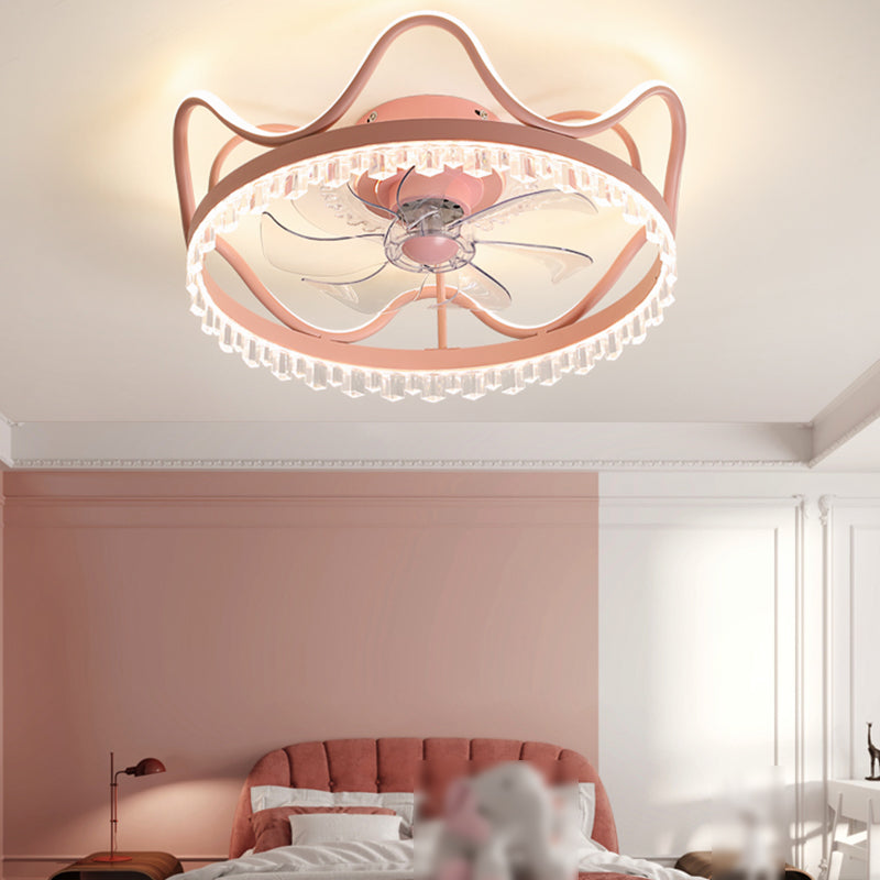 2 Light Ceiling Fan Lighting Modern Style Metal Ceiling Fan Lighting for Bedroom