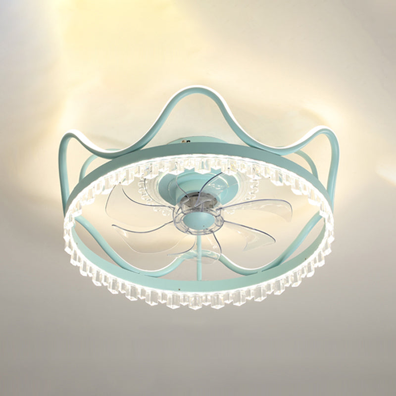 2 Light Ceiling Fan Lighting Modern Style Metal Ceiling Fan Lighting for Bedroom