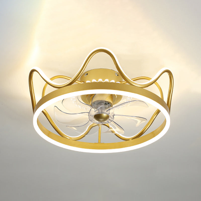 2 Light Ceiling Fan Lighting Modern Style Metal Ceiling Fan Lighting for Bedroom