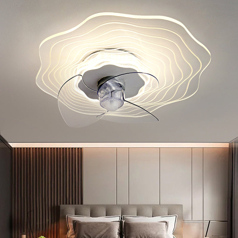 Metal Ceiling Fan Lamp Simplicity Style LED Ceiling Light Fixture