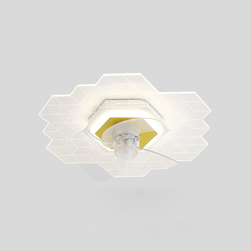 Metal Ceiling Fan Lamp Simplicity Style LED Ceiling Light Fixture