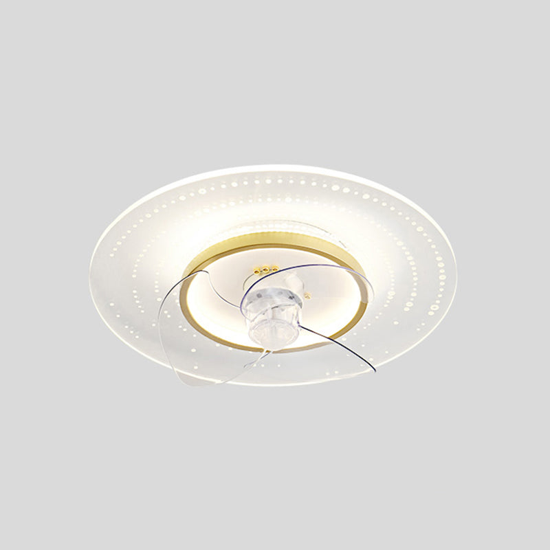 Metal Ceiling Fan Lamp Simplicity Style LED Ceiling Light Fixture