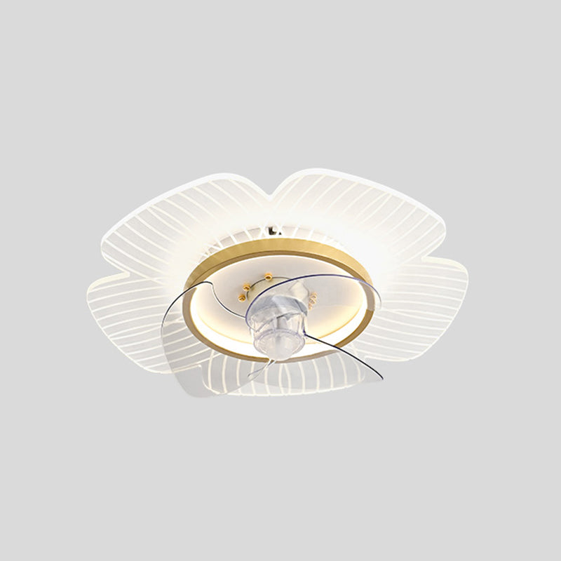 Metal Ceiling Fan Lamp Simplicity Style LED Ceiling Light Fixture