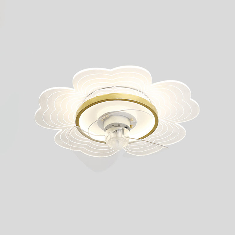 Metal Ceiling Fan Lamp Simplicity Style LED Ceiling Light Fixture