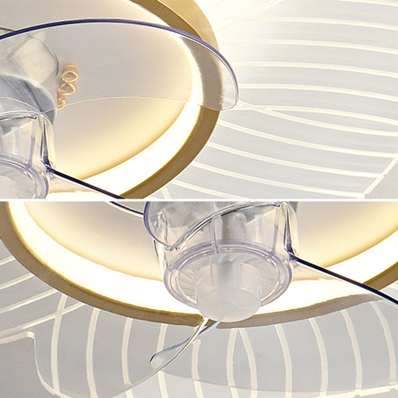 Metal Ceiling Fan Lamp Simplicity Style LED Ceiling Light Fixture